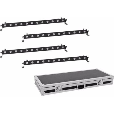 EuroLite Set 4x LED BAR-12 QCL RGBW Leiste + Case (4 W, LED), Scheinwerfer, Mehrfarbig EuroLite Set 4x LED BAR-12 QCL RGBW Leiste + Case (4 W, LED), Scheinwerfer, Mehrfarbig