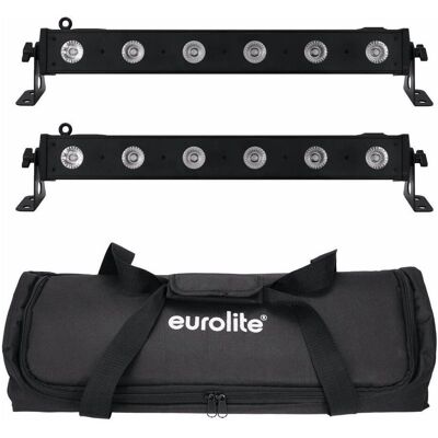 EuroLite Set 2x LED BAR-6 QCL RGBW + Soft Bag (4 W, LED), Scheinwerfer, Mehrfarbig EuroLite Set 2x LED BAR-6 QCL RGBW + Soft Bag (4 W, LED), Scheinwerfer, Mehrfarbig