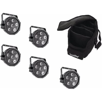 EuroLite Set 5x LED SLS-6 TCL Spot + Soft Bag (8 W, LED), Scheinwerfer, Mehrfarbig EuroLite Set 5x LED SLS-6 TCL Spot + Soft Bag (8 W, LED), Scheinwerfer, Mehrfarbig