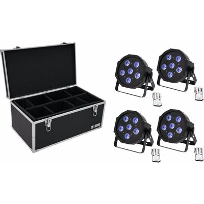 EuroLite Set 4x LED SLS-603 TCL UV Floor + Case TDV-1 (3 W, LED), Scheinwerfer, Schwarz, Mehrfarbig EuroLite Set 4x LED SLS-603 TCL UV Floor + Case TDV-1 (3 W, LED), Scheinwerfer, Schwarz, Mehrfarbig