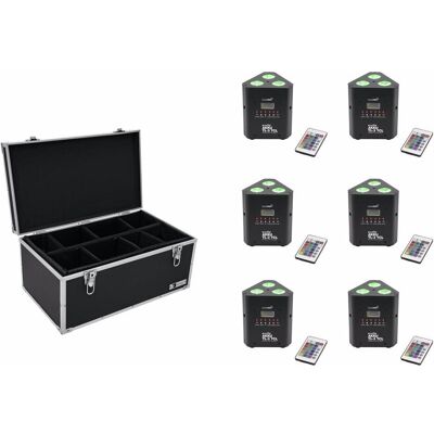EuroLite Set 6x AKKU TL-3 TCL Trusslight QuickDMX + Case TDV-1 (3 W, LED), Scheinwerfer, Mehrfarbig EuroLite Set 6x AKKU TL-3 TCL Trusslight QuickDMX + Case TDV-1 (3 W, LED), Scheinwerfer, Mehrfarbig