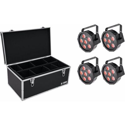 EuroLite Set 4x LED SLS-6 TCL Spot + Case TDV-1 (8 W, LED), Scheinwerfer, Mehrfarbig EuroLite Set 4x LED SLS-6 TCL Spot + Case TDV-1 (8 W, LED), Scheinwerfer, Mehrfarbig