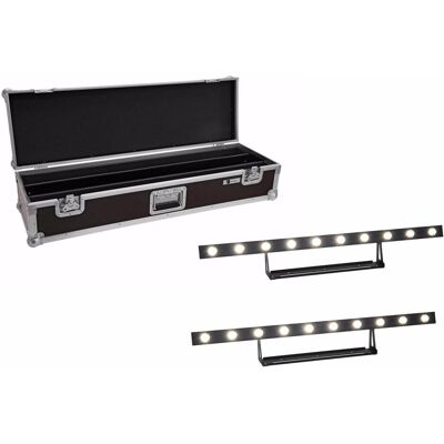 EuroLite Set 2x LED STP-10 Sunbar 3200K 10x5W Lichtleiste + Case (5 W, LED), Scheinwerfer, Schwarz EuroLite Set 2x LED STP-10 Sunbar 3200K 10x5W Lichtleiste + Case (5 W, LED), Scheinwerfer, Schwarz