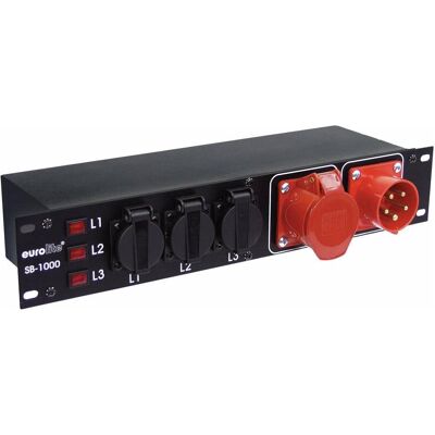 EuroLite SB-1000 Stromverteiler, Zubehör DJ, Schwarz, Rot EuroLite SB-1000 Stromverteiler, Zubehör DJ, Schwarz, Rot