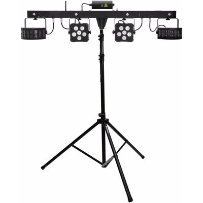 EuroLite Set LED KLS Laser Bar PRO FX-Lichtset + M-4 Boxenhochständer (6 W, LED), Scheinwerfer, Mehrfarbig EuroLite Set LED KLS Laser Bar PRO FX-Lichtset + M-4 Boxenhochständer (6 W, LED), Scheinwerfer, Mehrfarbig