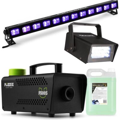 BeamZ complete Halloween lichtset - Met stroboscoop, blacklight bar en rookmachine met (3 W, LED), Scheinwerfer, Mehrfarbig BeamZ complete Halloween lichtset - Met stroboscoop, blacklight bar en rookmachine met (3 W, LED), Scheinwerfer, Mehrfarbig