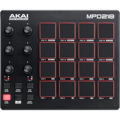 Akai Mpd218 (Controller), MIDI Controller, Schwarz, Rot Akai Mpd218 (Controller), MIDI Controller, Schwarz, Rot