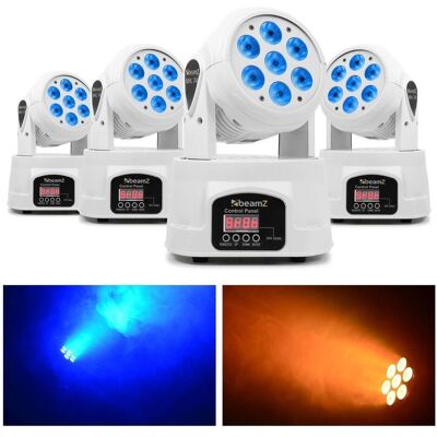 BeamZ Movinghead -Set traf 4 Witte MHL74 Movingheads (LED), Scheinwerfer, Weiss BeamZ Movinghead -Set traf 4 Witte MHL74 Movingheads (LED), Scheinwerfer, Weiss