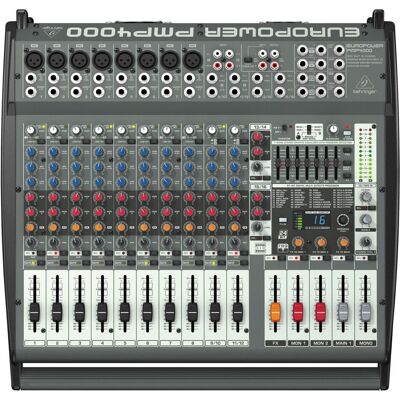 Behringer Europower PMP4000 (Studio- und Livemixer), Mischpult, Schwarz Behringer Europower PMP4000 (Studio- und Livemixer), Mischpult, Schwarz