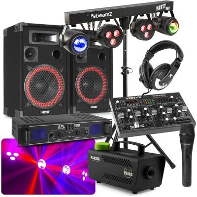 Complete Vervollständigen Sie 500W Bluetooth DJ Disco -Set mit Klang, Licht und Rauch, DJ Controller Complete Vervollständigen Sie 500W Bluetooth DJ Disco -Set mit Klang, Licht und Rauch, DJ Controller