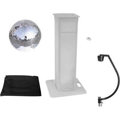 EuroLite Set Spiegelkugel 50cm mit Stage Stand variabel + Cover schwarz (50 cm), Spiegelkugel, Schwarz EuroLite Set Spiegelkugel 50cm mit Stage Stand variabel + Cover schwarz (50 cm), Spiegelkugel, Schwarz