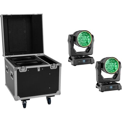 EuroLite Set 2x LED IP TMH-W285 Hypno Moving-Head Wash + Flightcase mit Rollen (20001069) (15 W, LED), Scheinwerfer, Schwarz EuroLite Set 2x LED IP TMH-W285 Hypno Moving-Head Wash + Flightcase mit Rollen (20001069) (15 W, LED), Scheinwerfer, Schwarz