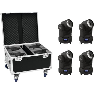 EuroLite Set 4x LED TMH-X1 Moving-Head Beam + Case (60 W, LED), Scheinwerfer, Mehrfarbig EuroLite Set 4x LED TMH-X1 Moving-Head Beam + Case (60 W, LED), Scheinwerfer, Mehrfarbig