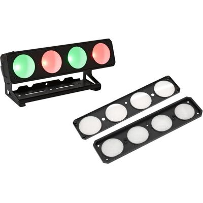EuroLite LED PMB-4 COB QCL 30W Leiste Set mit Diffusorscheiben RGBW (30 W, LED), Scheinwerfer, Schwarz EuroLite LED PMB-4 COB QCL 30W Leiste Set mit Diffusorscheiben RGBW (30 W, LED), Scheinwerfer, Schwarz