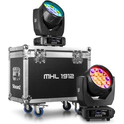 BeamZ MHL1912, Typ: Moving Head, Leuchtmittel: LED, Ausstattung (12 W, LED), Scheinwerfer, Schwarz BeamZ MHL1912, Typ: Moving Head, Leuchtmittel: LED, Ausstattung (12 W, LED), Scheinwerfer, Schwarz