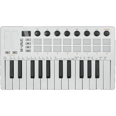 M-Vave SMK 25 MKII (Keyboard), MIDI Controller, Weiss M-Vave SMK 25 MKII (Keyboard), MIDI Controller, Weiss