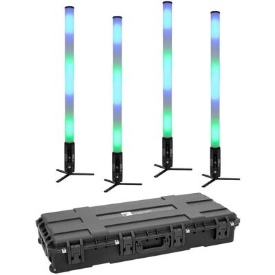 EuroLite Set 4x AKKU IP Pixel Tube 360° PRO CRMX + Kunststoffcase (LED), Scheinwerfer, Schwarz EuroLite Set 4x AKKU IP Pixel Tube 360° PRO CRMX + Kunststoffcase (LED), Scheinwerfer, Schwarz