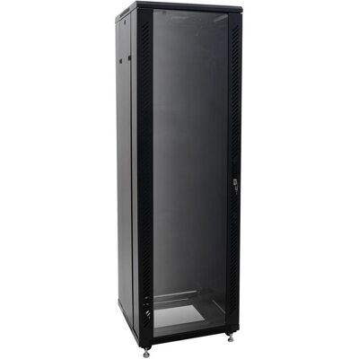 Roadinger SSC-36 Stahlschrank mit Glastür 36HE (19" Rack), Audio Racks + Cases, Schwarz Roadinger SSC-36 Stahlschrank mit Glastür 36HE (19" Rack), Audio Racks + Cases, Schwarz
