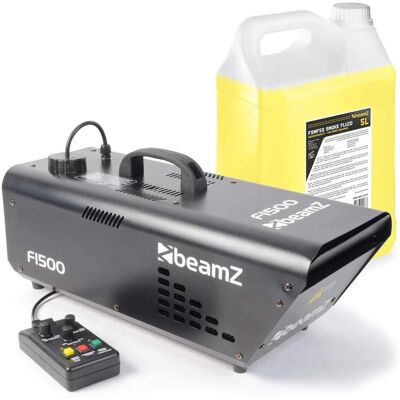 BeamZ Rauchmaschine - F1500 Fazer 1500W mit Timer und 5L Rauchflüssigkeit, Nebelmaschine BeamZ Rauchmaschine - F1500 Fazer 1500W mit Timer und 5L Rauchflüssigkeit, Nebelmaschine