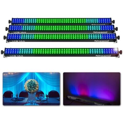 BeamZ Lichtset - -Set von 4x LCB144 LED -Stange für beispielsweise Beleuchtung von Wänden (25 W, LED), Scheinwerfer, Mehrfarbig BeamZ Lichtset - -Set von 4x LCB144 LED -Stange für beispielsweise Beleuchtung von Wänden (25 W, LED), Scheinwerfer, Mehrfarbig
