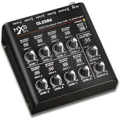 Glemm microphone mixer, Mischpult, Schwarz Glemm microphone mixer, Mischpult, Schwarz