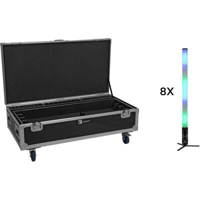 EuroLite Set 8x AKKU IP Pixel Tube 360° PRO CRMX + Flightcase mit Rollen und Ladefunktion (LED), Scheinwerfer, Schwarz EuroLite Set 8x AKKU IP Pixel Tube 360° PRO CRMX + Flightcase mit Rollen und Ladefunktion (LED), Scheinwerfer, Schwarz