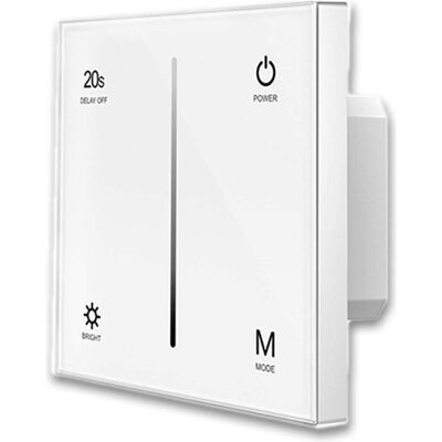 Isoled, Lichtschalter + Storenschalter, Sys-Pro 1 Zone Touch/Funk-Dimmer 230V weiss, 360VA, Phasenan-/Abschnitt wählbar Isoled, Lichtschalter + Storenschalter, Sys-Pro 1 Zone Touch/Funk-Dimmer 230V weiss, 360VA, Phasenan-/Abschnitt wählbar