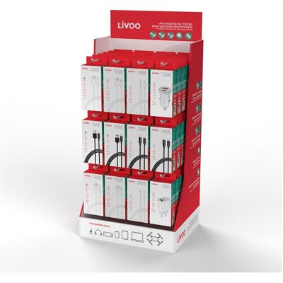 Livoo Anzeige von 72 Ladegeräten, Auto Adapter, Schwarz, Weiss Livoo Anzeige von 72 Ladegeräten, Auto Adapter, Schwarz, Weiss