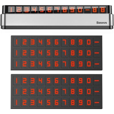 Baseus, Auto Innenraum Zubehör, Moonlight Box Series Temporary Parking Number Plate Silver Baseus, Auto Innenraum Zubehör, Moonlight Box Series Temporary Parking Number Plate Silver
