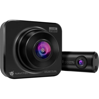 Navitel AR280 Dual (Bluetooth, Eingebautes Display, Eingebautes Mikrofon, GPS-Empfänger, Nachtsicht, Full HD), Dashcam, Schwarz Navitel AR280 Dual (Bluetooth, Eingebautes Display, Eingebautes Mikrofon, GPS-Empfänger, Nachtsicht, Full HD), Dashcam, Schwarz