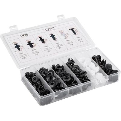 Amio, Auto Innenraum Zubehör, Clips / Klammern / Stifte zur Befestigung von Fahrzeugpolstern - Set 100 Stück Amio, Auto Innenraum Zubehör, Clips / Klammern / Stifte zur Befestigung von Fahrzeugpolstern - Set 100 Stück