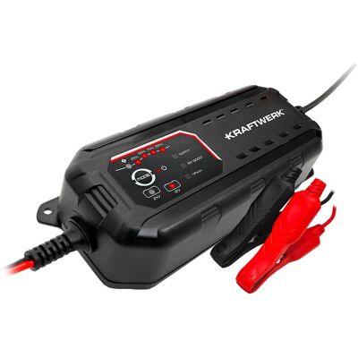Kraftwerk, Autobatterie Ladegerät, Professionelles Smart Batterie Ladegerät (7 A, 12V, 24V) Kraftwerk, Autobatterie Ladegerät, Professionelles Smart Batterie Ladegerät (7 A, 12V, 24V)