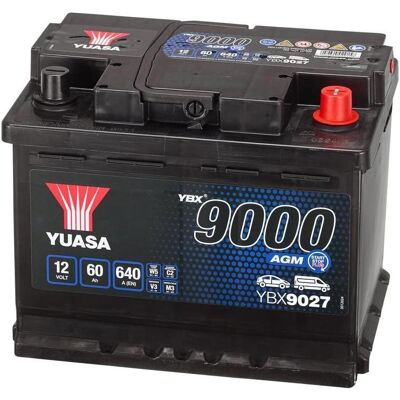 MaxGear, Autobatterie, Yuasa Battery AGM Start Stop Plus Autobatterie 12 V 60 Ah Poltyp T1 (YBX9027) (60 Ah, 12 V) MaxGear, Autobatterie, Yuasa Battery AGM Start Stop Plus Autobatterie 12 V 60 Ah Poltyp T1 (YBX9027) (60 Ah, 12 V)