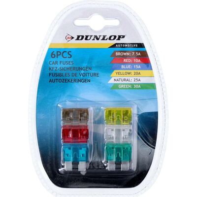 Dunlop Auto Innenraum Zubehör, Car fuses plug-in ass 6pcs Dunlop Auto Innenraum Zubehör, Car fuses plug-in ass 6pcs