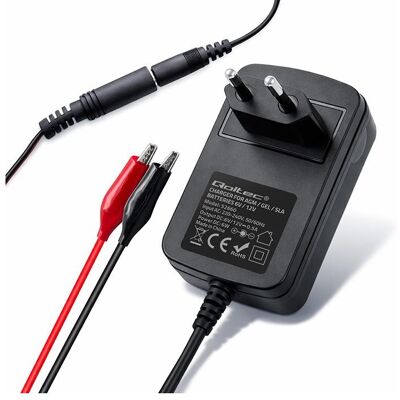 Qoltec, Autobatterie Ladegerät, Ładowarka Ładowarka do akumulatora 6V/12V 6W (12V, 6V) Qoltec, Autobatterie Ladegerät, Ładowarka Ładowarka do akumulatora 6V/12V 6W (12V, 6V)