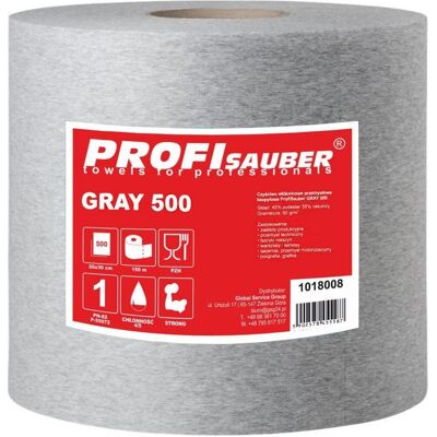 Profi Sauber, Fahrzeugreinigung Zubehör, Graues Industrie-Reinigungstuch aus Vliesstoff ProfiSauber GREY 500 Profi Sauber, Fahrzeugreinigung Zubehör, Graues Industrie-Reinigungstuch aus Vliesstoff ProfiSauber GREY 500