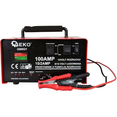 GEKO, Autobatterie Ladegerät, Autobatterie-Ladegerät mit Start 6/12V, 100A (100 A, 12V, 24V) GEKO, Autobatterie Ladegerät, Autobatterie-Ladegerät mit Start 6/12V, 100A (100 A, 12V, 24V)