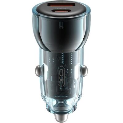 xO Kfz-Ladegerät CC60 60W 1x USB 1x USB-C schwarz, Auto Adapter, Schwarz, Blau xO Kfz-Ladegerät CC60 60W 1x USB 1x USB-C schwarz, Auto Adapter, Schwarz, Blau