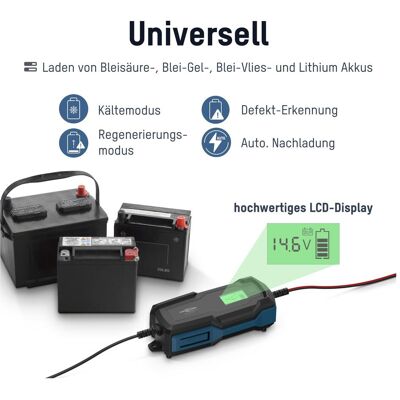 Ansmann Autobatterie Ladegerät, Autobatterie-Ladegerät + KFZ-Batterietester (6 A) Ansmann Autobatterie Ladegerät, Autobatterie-Ladegerät + KFZ-Batterietester (6 A)