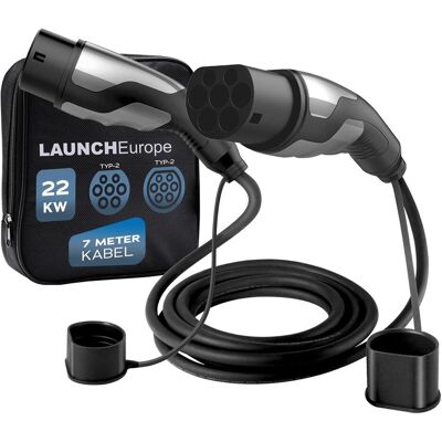 Launch, Elektroauto Ladekabel, Cavo di Ricarica Tipo 2 (Typ 2, 22 kW, 32 A, 7 m) Launch, Elektroauto Ladekabel, Cavo di Ricarica Tipo 2 (Typ 2, 22 kW, 32 A, 7 m)