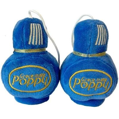 Poppy, Auto Innenraum Zubehör, Pluche Blue 8x7cm 2pcs. Poppy, Auto Innenraum Zubehör, Pluche Blue 8x7cm 2pcs.