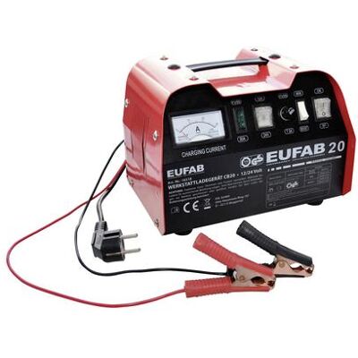 Eufab Werkstattladegerät - Batterie-Ladegerät - 12/24 V - 18/12 A Eufab Werkstattladegerät - Batterie-Ladegerät - 12/24 V - 18/12 A