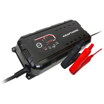 Kraftwerk, Autobatterie Ladegerät, Professionelles Smart Batterie Ladegerät (15 A, 12V, 24V) Kraftwerk, Autobatterie Ladegerät, Professionelles Smart Batterie Ladegerät (15 A, 12V, 24V)