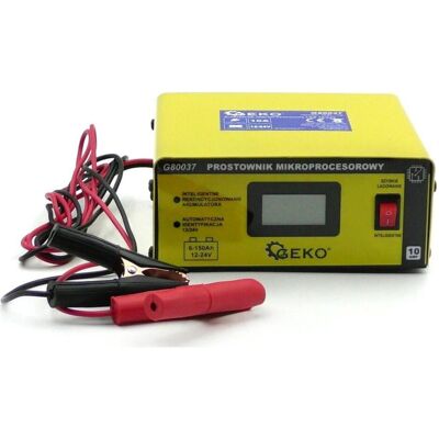 GEKO, Autobatterie Ladegerät, LCD 12/24V Mikroprozessor-Autobatterieladegerät (12V, 24V) GEKO, Autobatterie Ladegerät, LCD 12/24V Mikroprozessor-Autobatterieladegerät (12V, 24V)
