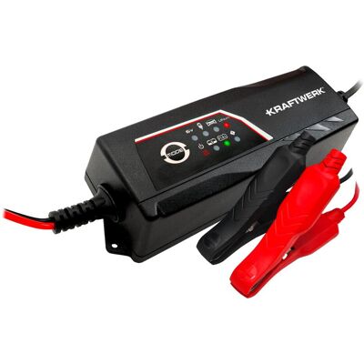 Kraftwerk, Autobatterie Ladegerät, Professionelles Smart Batterie Ladegerät (4 A, 12V, 6V) Kraftwerk, Autobatterie Ladegerät, Professionelles Smart Batterie Ladegerät (4 A, 12V, 6V)