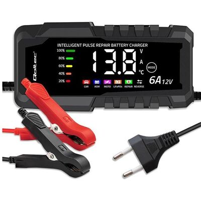 Qoltec, Autobatterie Ladegerät, Mikroprozessor-Ladegerät 12V 6A (12V) Qoltec, Autobatterie Ladegerät, Mikroprozessor-Ladegerät 12V 6A (12V)