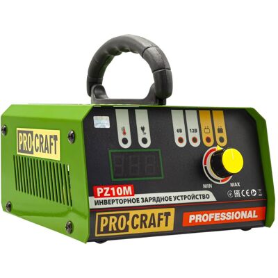 Procraft, Autobatterie Ladegerät, PZ10M Ladegerät 6/12 V Ladespannung 10 A Ladestrom für Auto-, Mottorad- & LKW Batterien (10 A, 12V, 6V) Procraft, Autobatterie Ladegerät, PZ10M Ladegerät 6/12 V Ladespannung 10 A Ladestrom für Auto-, Mottorad- & LKW Batterien (10 A, 12V, 6V)