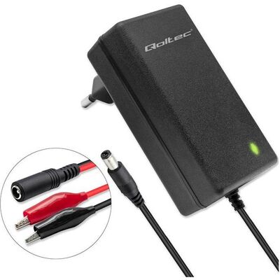 Qoltec, Autobatterie Ladegerät, Ladegerät für AGM GEL STD 6V 12V Batterie 1,5A (1.50 A, 12V, 6V) Qoltec, Autobatterie Ladegerät, Ladegerät für AGM GEL STD 6V 12V Batterie 1,5A (1.50 A, 12V, 6V)