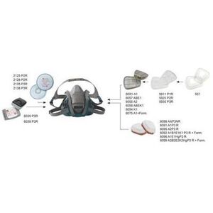 3M Atemschutzmaske, -Gasfilter/Kombifilter 6096 A1E1HgP3 R (Pack mit 2 St) (2x) 3M Atemschutzmaske, -Gasfilter/Kombifilter 6096 A1E1HgP3 R (Pack mit 2 St) (2x)