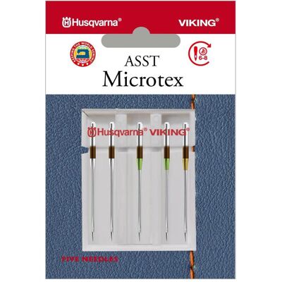 Husqvarna Microtexnadel, Sortiment, 5 Nadeln, Nadel Husqvarna Microtexnadel, Sortiment, 5 Nadeln, Nadel